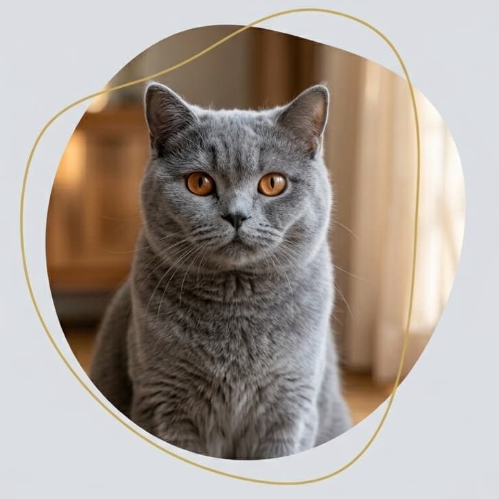Scottish Straight Gray Cat