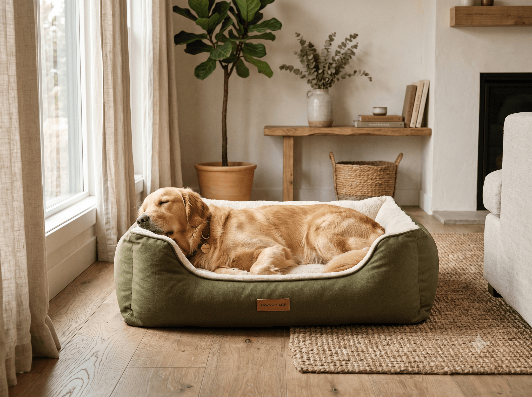 QPet sleeping dog looking comfy